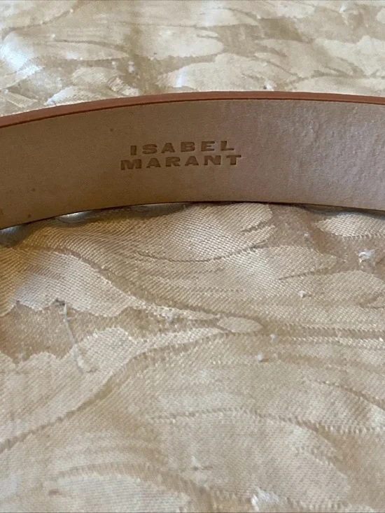 Isabel Marant Rust Brown Textured Goat Leather Belt - Picture 3 of 11